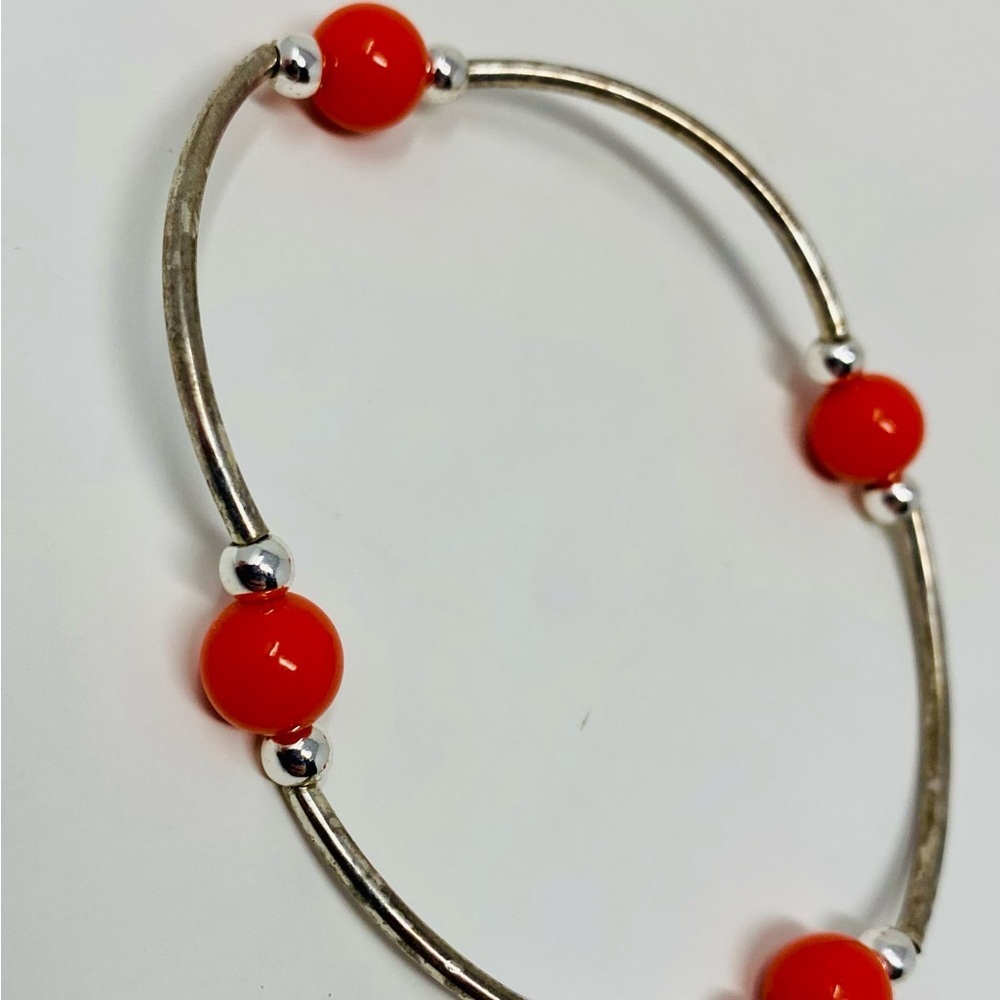 Elegant Orange Pendant Necklace, Bracelet & Earrings Set - Picture 7 of 9